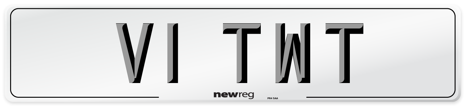 V1 TWT Number Plate from New Reg